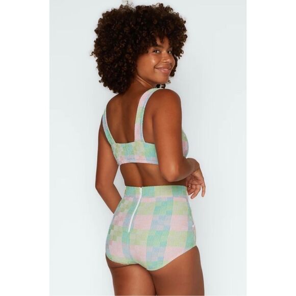 Free People x Seea Georgia Buttoned Bikini Top & Bottom Amos - Picture 5 of 9